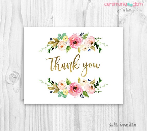 greeting 2 per page template card card thank shower you cards Floral you thank floral baby