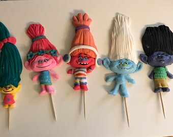 Fondant Trolls Cake Toppers