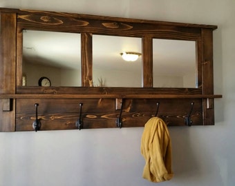 coat rack, wall coat rack, mirrored coat rack, rustic coat rack, wooden coat rack, entry way coat rack
