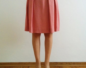 50s retro pleated cotton skirt