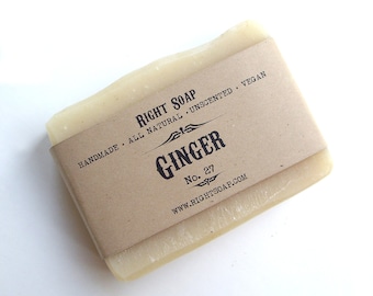 Ginger Soap - Handmade Soap - Soap - Vegan Soap - Natural Soap - Bar Soap - All Natural Soap - Handcrafted Soap - Ginger - Cold Process Soap