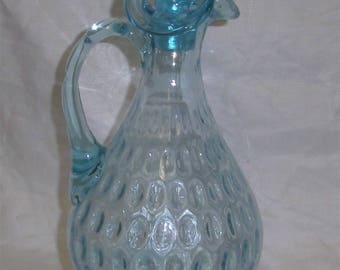 FENTON ART GLASS Aqua Dot Optic Decanter