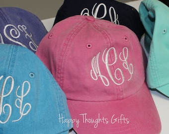 Monogrammed Baseball Cap - Ball Cap - Summer Hat - Personalized Cap - Monogram Cap
