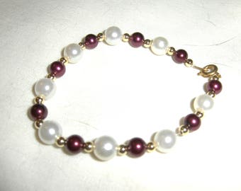 Glass Pearls Shades of Red and Pink bracelets