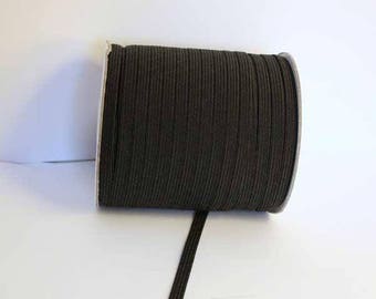 Flat 7mm black elastic x 5 meters - 001739