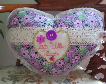 Get Well Soon Heart Pillow