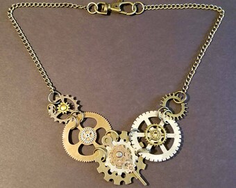 Steampunk Gears/Victorian necklace