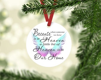 Memorial Ornament, Christmas Ornament, Memorial Gift, Ornament, Custom Ornament, Personalized, Memorial, Angel Ornament, Cemetery Decoration
