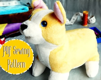 Corgi Plush plush pattern stuffed animal sewing PDF