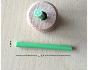 Lime green polymer cane