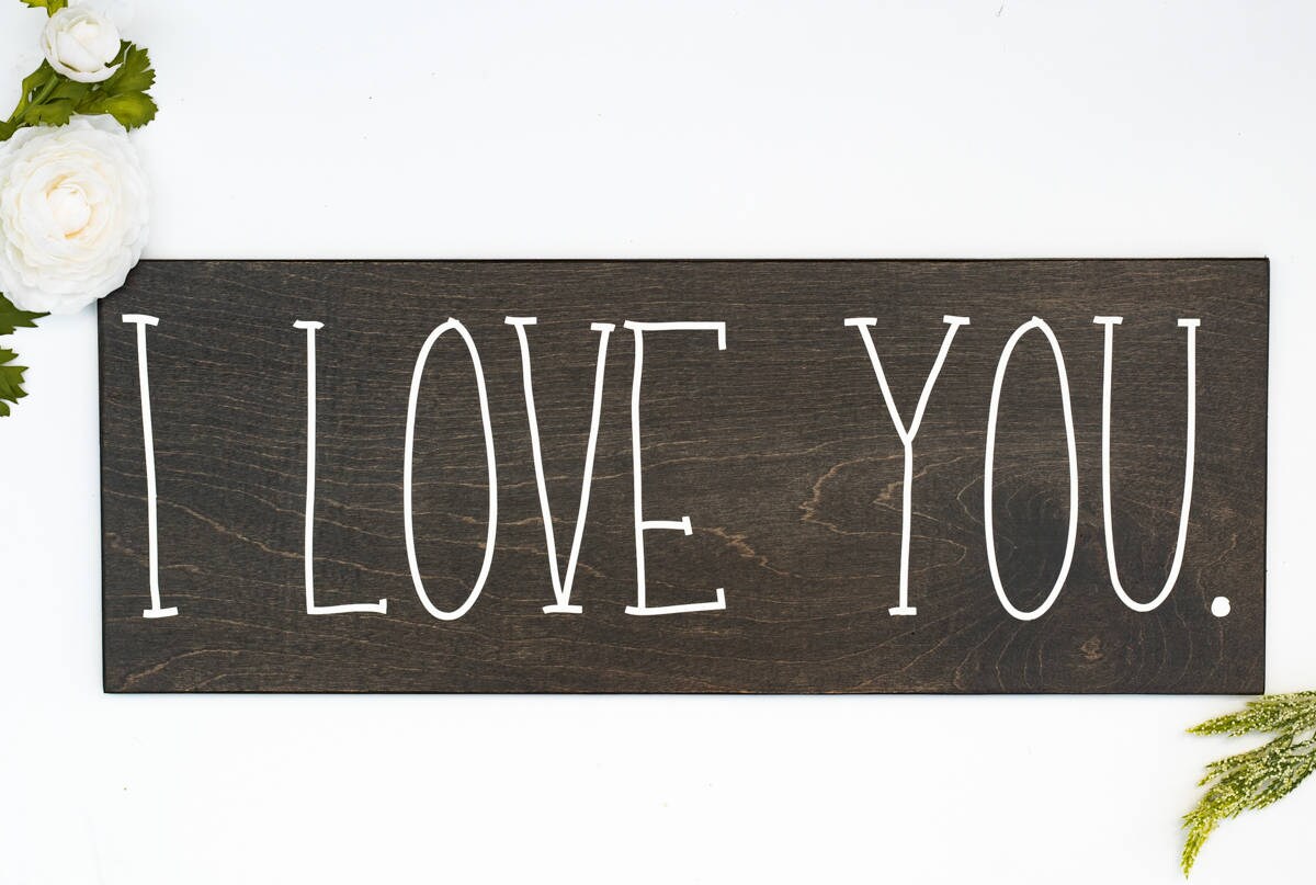 I Love You Sign Gift Valentines Day Sign Wood Valentines Day