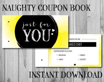 Naughty Coupon Book - Last Minute Gift