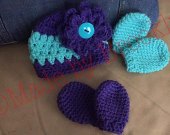 Baby Hat and Mittens