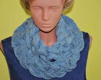 Crochet Double Layered Braided Cowl Valentines day gift women gift