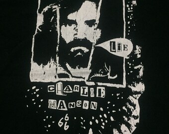 Lie Charlie Manson 666 True Original t shirt 1990's M