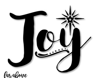 Download JOY Nativity Christmas SVG DXF png jpg digital cut file for
