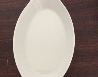 Vintage French Pillivut Au Gratin Dish White