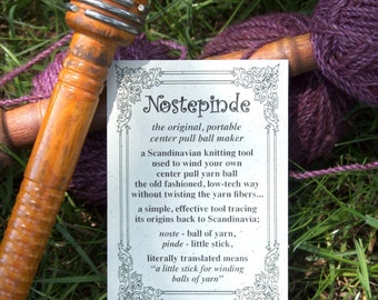 Nostepinne Yarn Ball Winder Vintage Wood Center Pull