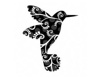 Hummingbird svg, png, pdf, bird svg, hummingbirds, svg files, flourish svg, vine svg, flowers, Honeysuckle svg, spring svg