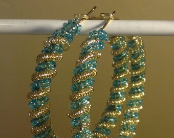 Stunning one of a kind coil hoops