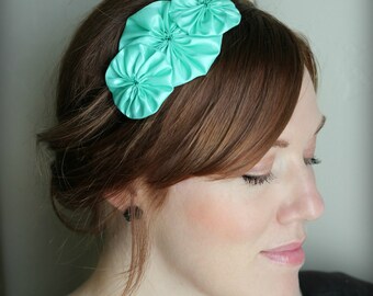 Mint Headband for Adults and Girls, Mint Flower Headband
