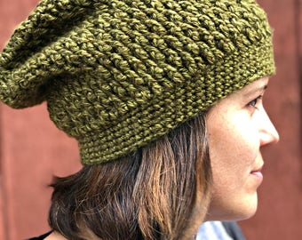 Textured Slouchy Hat Crochet Pattern