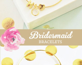 Bridesmaid Jewelry Bridesmaid Bracelet Bridesmaid Jewelry Set (EB3144WC) Initial Bracelet