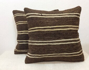 Kilim pillow cover 16”x16” 40x40cm,Old kilim,Vintage,Turkish kilim,Handmade,Handwoven,Children’s room,Home Decor,Turkey