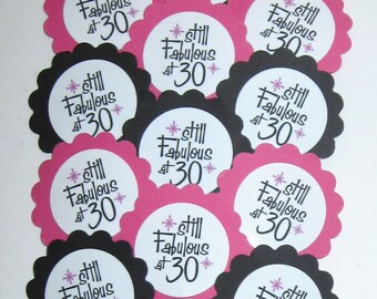 30th Birthday Cupcake Toppers/Party picks Item #1719