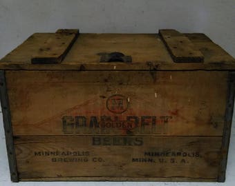 Grain Belt beer case or crate