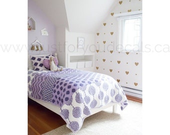 Heart Wall Decal - Nursery Wall Decal - Heart Patterned Wall Decal - Playroom Wall Decal - Play Room Wall Decal - 11-0004
