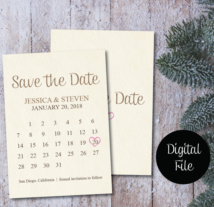save the date calendar template save the date postcard