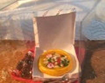 Miniature Diorama Pizza Dinner Box