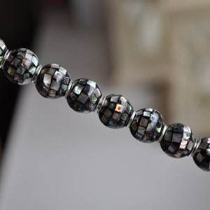 Motherofpearl charmbead for european charm bracelets
