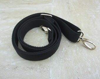 50" Black Cotton Webbing Strap - Adjustable