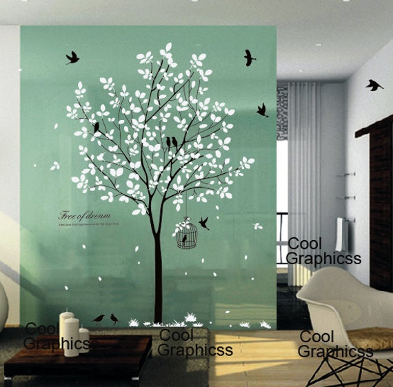 tree wall  decal nursery wall  sticker office wall  decal bedroom