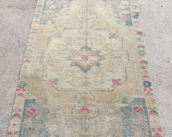 7x4.4 feet 214x134 cm, Anatolian Rug, Oushak Anatolian Carpet Rug Tribal Rug,Vintage Turkish Rug,Bohemian Carpet Rug, Turkish Ethnic Rug,