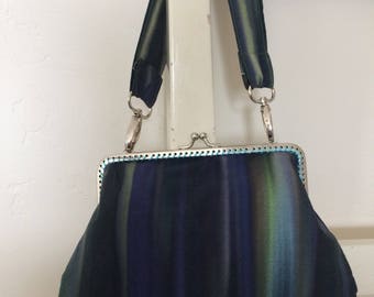 Handmade vintage fabric clasp bag