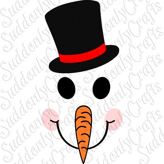 Download Snowman Face and Hat SVG