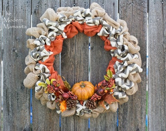 Autumn Chevron Wreath