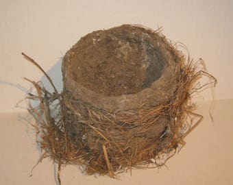 Real Natural Bird's Nest Birdnest Solid Twigs Moss Grass Mud Large