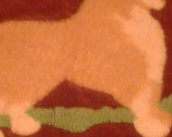 Vintage Collie Dog Needle point Panel