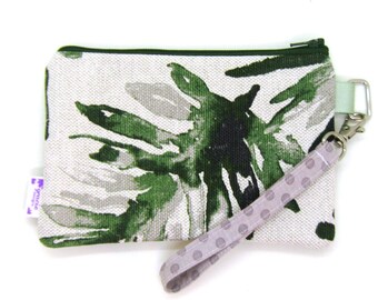 Wristlet Clutch - Green Palm