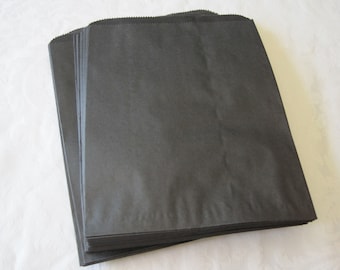 50 Paper Bags, Black Paper Bags, Black Gift Bags, Black Bags, Gift Bags, Favor Bags, Merchandise Bags, Photo Bags, Kraft Bags 6x9