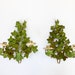 VINTAGE IVY TOLE Sconces - Toleware Candle Holders - Metal Italian Crusty Wall Sconces