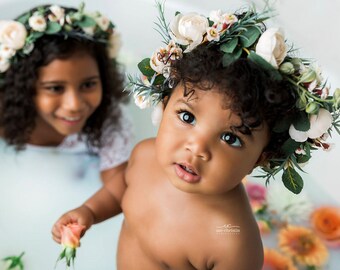 Ready to ship ivory fall flower crown, Cream flower crown, headband, wedding flower crown, bridal flower crown, bohemian flower crown