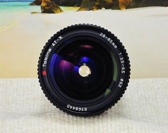 Vintage TOKINA AT-X 28~85mm f/3.5~f/4.5 Zoom Closed Manual Focus Camera Lens, Minolta MD Bayonet Mount, Circa: 70's-80's, Exceptional!