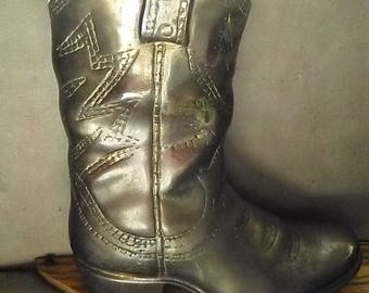 Solid Brass Cowboy Boot