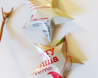 Cherry Vanilla Creme Soda Stars, Christmas Ornaments, Soda Can, Upcycled, 365 Whole Foods or Sams