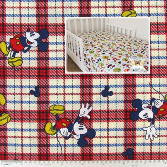 Cotton Disney Fitted Crib Sheet Mickey Mouse Nursery Minnie
